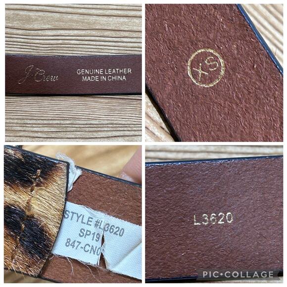 J. Crew Factory | Accessories | Jcrew Genuine Leather Calf Hair Leopard ...